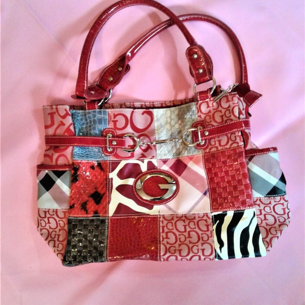 beautiful red tote bag